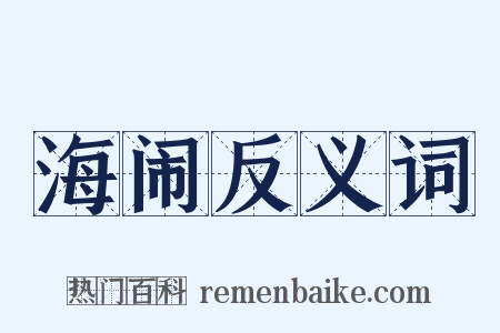 海闹反义词是什么意思的图片